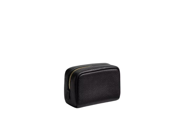 Coach Coach Pouch Wristlet In Refined Pebble Leather With Gold Hardware Black - view 2