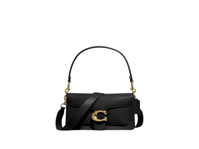 Coach Coach Tabby Shoulder Bag 26 In Polished Pebble Leather With Signature Hardware Black - view 1
