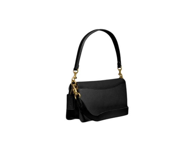 Coach Coach Tabby Shoulder Bag 26 In Polished Pebble Leather With Signature Hardware Black - view 3