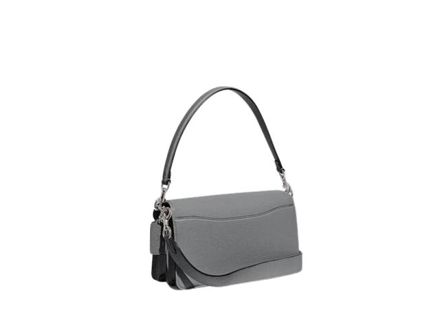 Coach Coach Tabby Shoulder Bag 26 In Polished Pebble Leather With Tonal Leather Signature Hardware Grey - view 3
