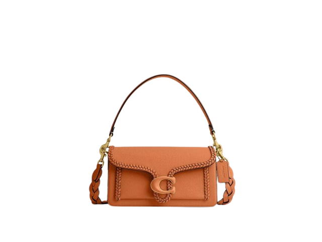 Coach Coach Tabby Shoulder Bag 26 In Polished Pebble-Smooth Leather With Tonal Leather Signature Hardware Faded Orange - view 1