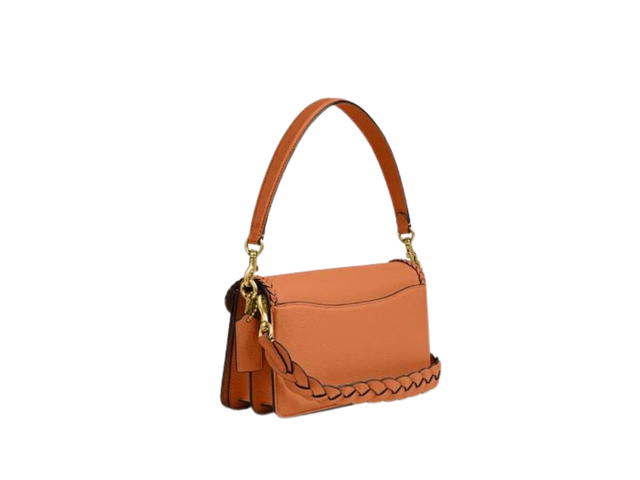 Coach Coach Tabby Shoulder Bag 26 In Polished Pebble-Smooth Leather With Tonal Leather Signature Hardware Faded Orange - view 3