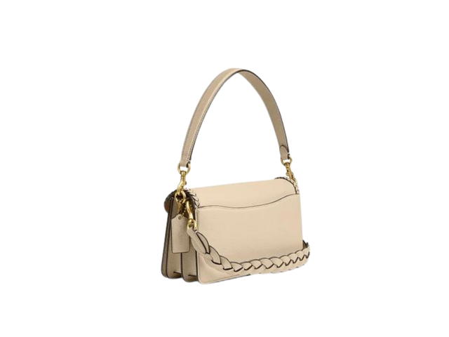 Coach Coach Tabby Shoulder Bag 26 In Polished Pebble-Smooth Leather With Tonal Leather Signature Hardware Ivory - view 3