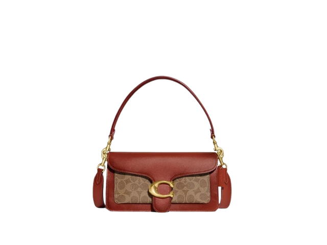 Coach Coach Tabby Shoulder Bag 26 In Signature Coated Canvas With Signature Hardware Tan Rust - view 1