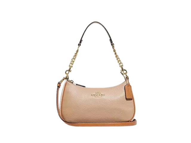 Coach Coach Teri Shoulder Bag In Colorblock With Gold Tone Hardware Taupe - view 1