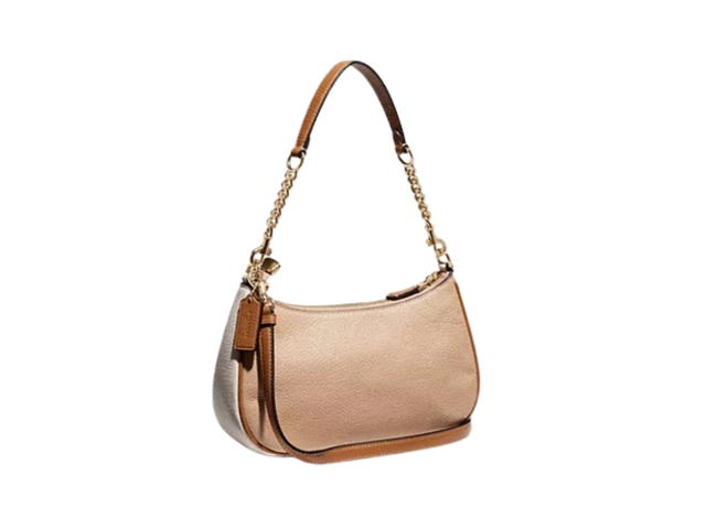 Coach Coach Teri Shoulder Bag In Colorblock With Gold Tone Hardware Taupe - view 2