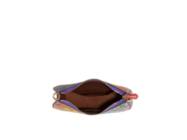 Coach Coach Teri Shoulder Bag In Rainbow Signature Canvas With Gold Hardware - view 3