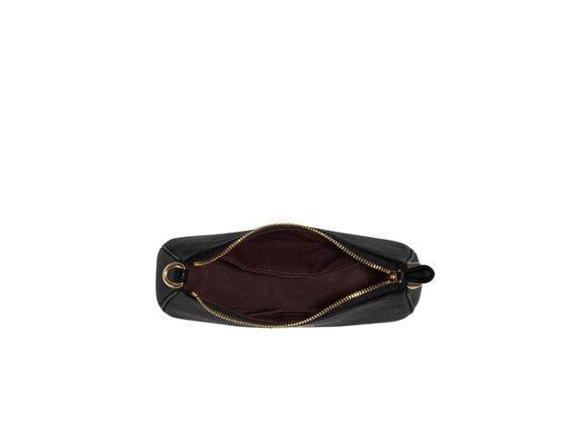 Coach Coach Teri Shoulder Bag In Refined Pebble Leather With Gold Hardware Black - view 3