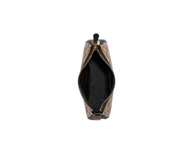 Coach Coach Teri Shoulder Bag In Signature Canvas Gold-Khaki-Black - view 3