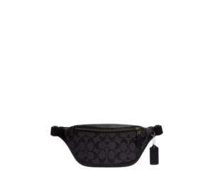 Buy Coach Warren Mini Belt Bag In Signature Canvas-Smooth Leather With Silver Hardware Charcoal at Sasom – Authentic and Ready to Ship