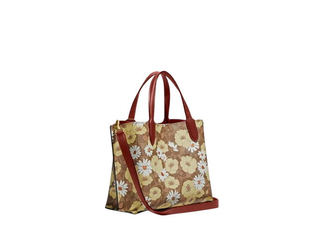 Coach Coach Willow Tote Bag 24 In Signature Canvas-Floral Print With Metal Hardware Natural-Brown - view 2