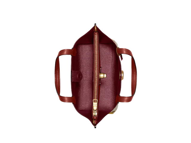 Coach Coach Willow Tote Bag 24 In Signature Canvas-Floral Print With Metal Hardware Natural-Brown - view 3