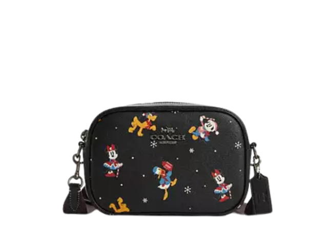 Coach Coach X Disney Mini Jamie Camera Bag With Holiday Print Black - view 1