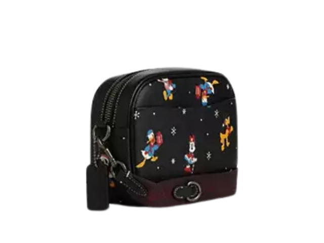 Coach Coach X Disney Mini Jamie Camera Bag With Holiday Print Black - view 2
