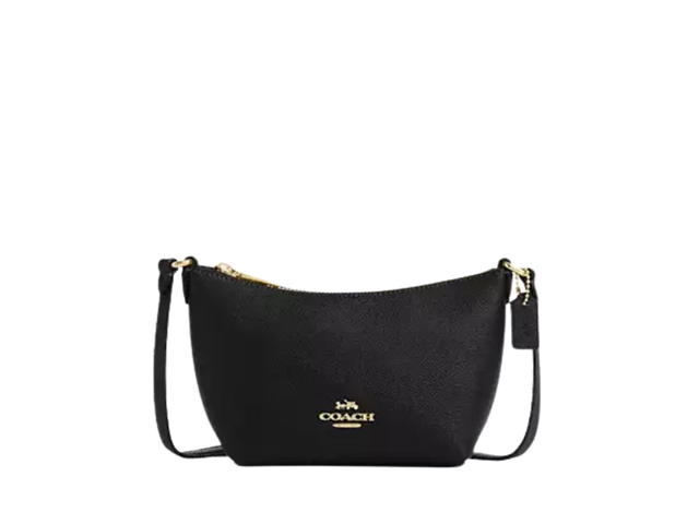 Coach Coach Zip Top Crossbody Bag In recycled leather fiber layer Fabric lining With Gold Tone Hardware Black - view 1