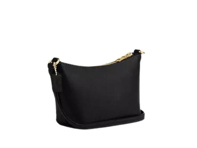 Coach Coach Zip Top Crossbody Bag In recycled leather fiber layer Fabric lining With Gold Tone Hardware Black - view 2