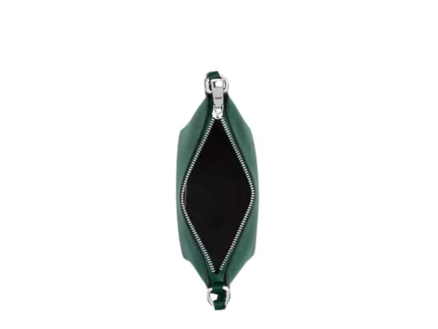 Coach Coach Zip Top Crossbody Bag In Shell partially Made With Recycled Leather Fiber Layer Silver Emerald Green - view 2