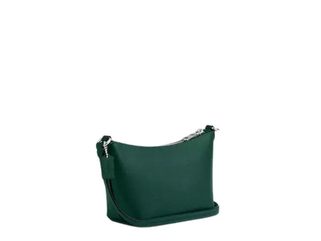 Coach Coach Zip Top Crossbody Bag In Shell partially Made With Recycled Leather Fiber Layer Silver Emerald Green - view 3