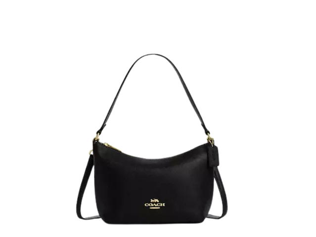 Coach Coach Zip Top Shoulder Bag In Crossgrain leather and printed coated canvas Fabric lining Black - view 1