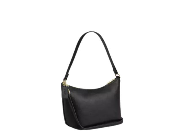 Coach Coach Zip Top Shoulder Bag In Crossgrain leather and printed coated canvas Fabric lining Black - view 3