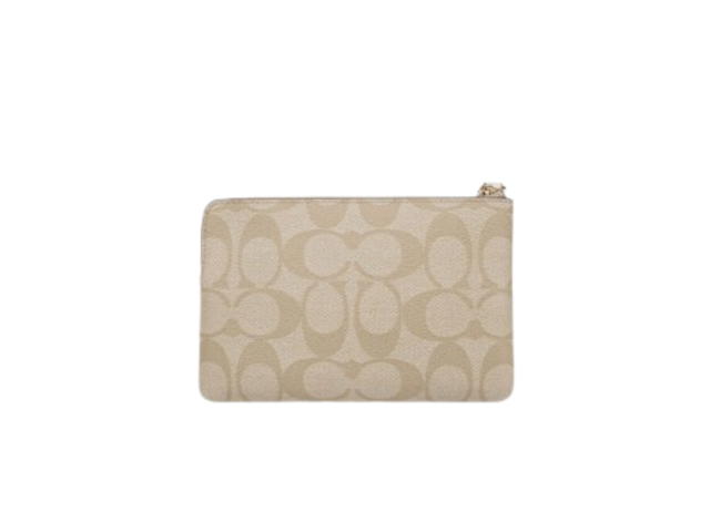 Coach Coach Zip Wristlet In Signature Canvas - view 2