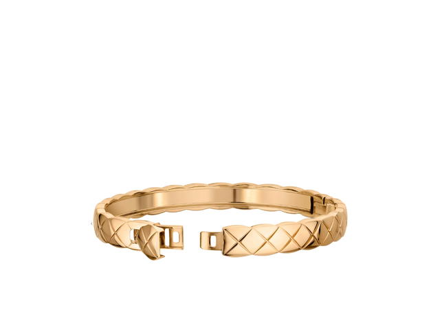Chanel Chanel Coco Crush Bracelet In Quilted Motif With 18k Beige Gold - view 2