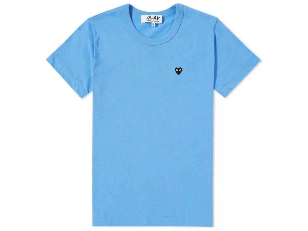 Comme des Garcons Comme Des Garcons Play Colour Series Little Black Heart Blue T-Shirt (Lady)