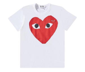 Buy Comme des Garcons PLAY Large Heart Logo T-Shirt White at Sasom – Authentic and Ready to Ship