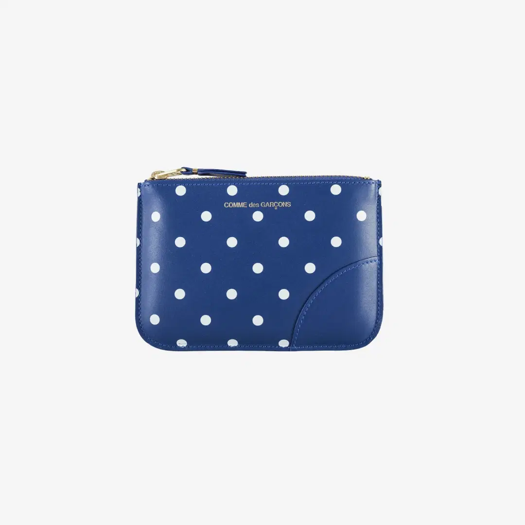 Comme des Garcons Comme des Garcons SA8100PD Polka Dot Printed Wallet Navy