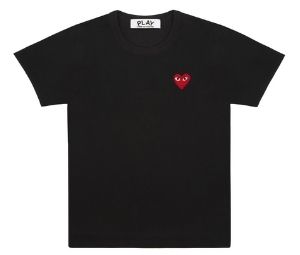 Buy Comme Des Garcons T-Shirt Red Play Black (Lady) at Sasom – Authentic and Ready to Ship