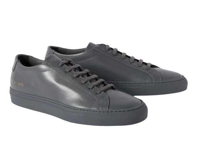Common Projects Common Projects Original Achilles Leather Sneakers Dark Gray - view 2