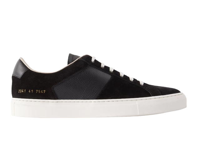 Common Projects Common Projects Winter Achilles Suede and Full-Grain Leather Sneakers Black - view 1