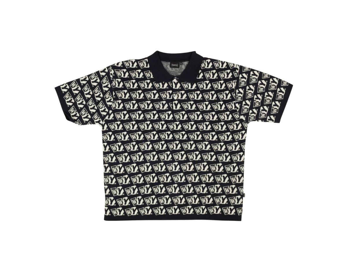 Complex Con Complexcon X Wasted Youth Monogram Knit Polo Navy
