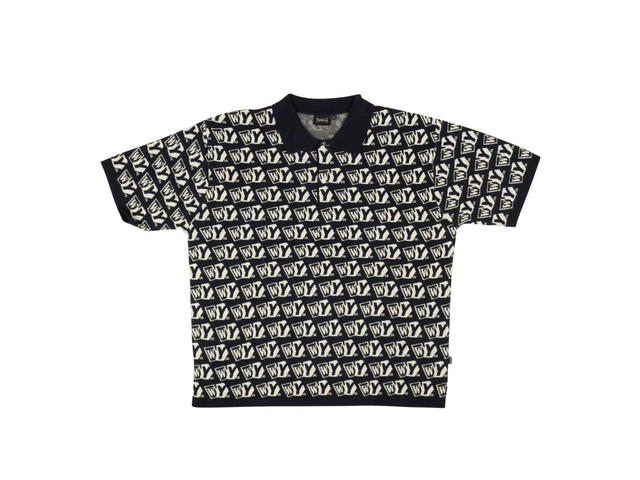 Complex Con Complexcon X Wasted Youth Monogram Knit Polo Navy - view 1