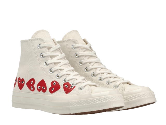 Converse Converse Chuck Taylor All Star '70 High x Play Comme des Garçons Multi Red Heart (White) - view 3