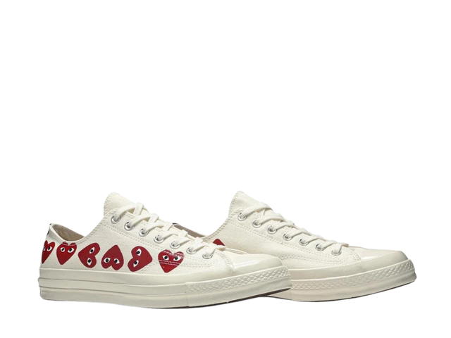 Converse Converse Chuck Taylor All Star 70 Ox Comme des Garcons PLAY Multi-Heart White - view 3
