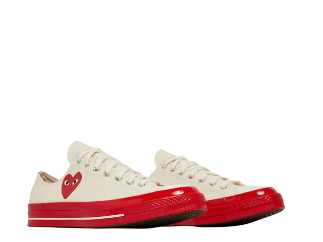 Converse Converse Chuck Taylor All Star 70 Ox Comme des Garcons PLAY Egret Red Midsole - view 3