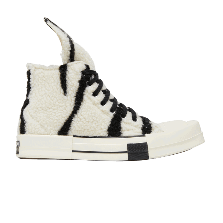 Converse Converse TURBODRK Chuck Taylor All Star 70 Hi Rick Owens DRKSHDW Sherpa Zebra Print White Black