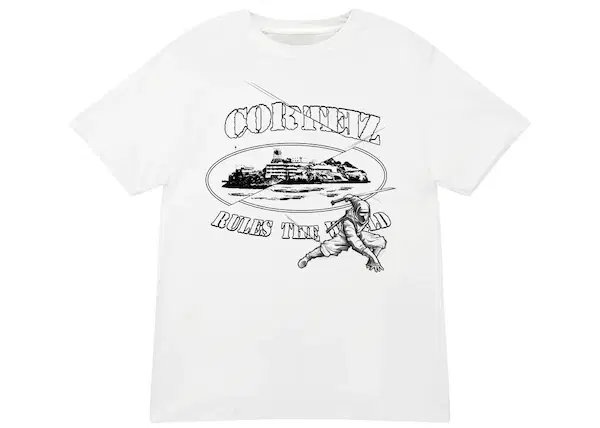 Buy Corteiz Ninja Alcatraz Tee White at Sasom – Authentic and Ready to Ship