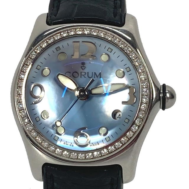 Corum CORUM 39.151.47 Women's watch Bubble Diamond Bezel Wristwatch SS blue/Black - view 2
