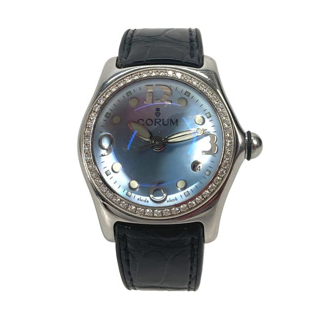 Corum CORUM 39.151.47 Women's watch Bubble Diamond Bezel Wristwatch SS blue/Black - view 3
