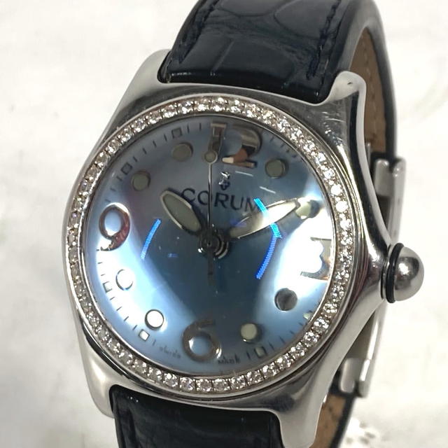 Corum CORUM 39.151.47 Women's watch Bubble Diamond Bezel Wristwatch SS blue/Black - view 5