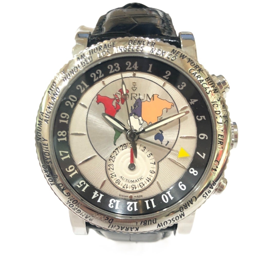 Corum CORUM 983.201.20 Automatic Classical GMT Men's Wristwatch Silver/Black