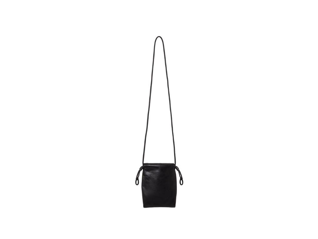 COS COS Cavatelli Drawstring Pouch Leather Black