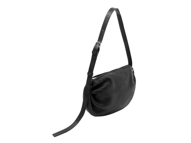 COS COS Gathered Shoulder Bag In Leather Black - view 2
