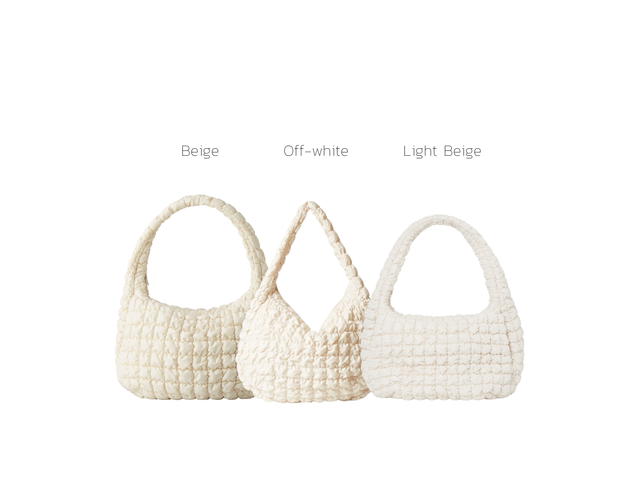COS COS Oversized Quilted Crossbody Bag Beige - view 2