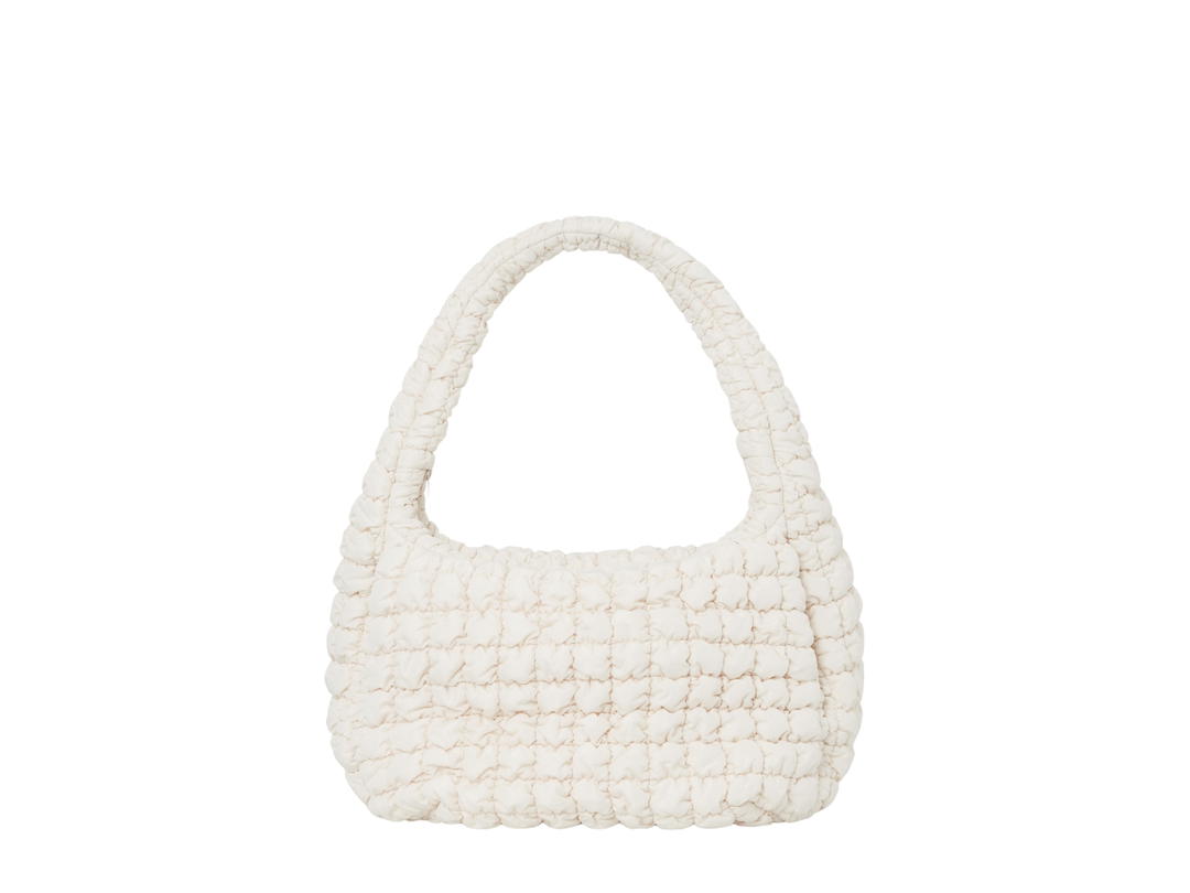 COS COS Oversized Quilted Crossbody Bag Light Beige
