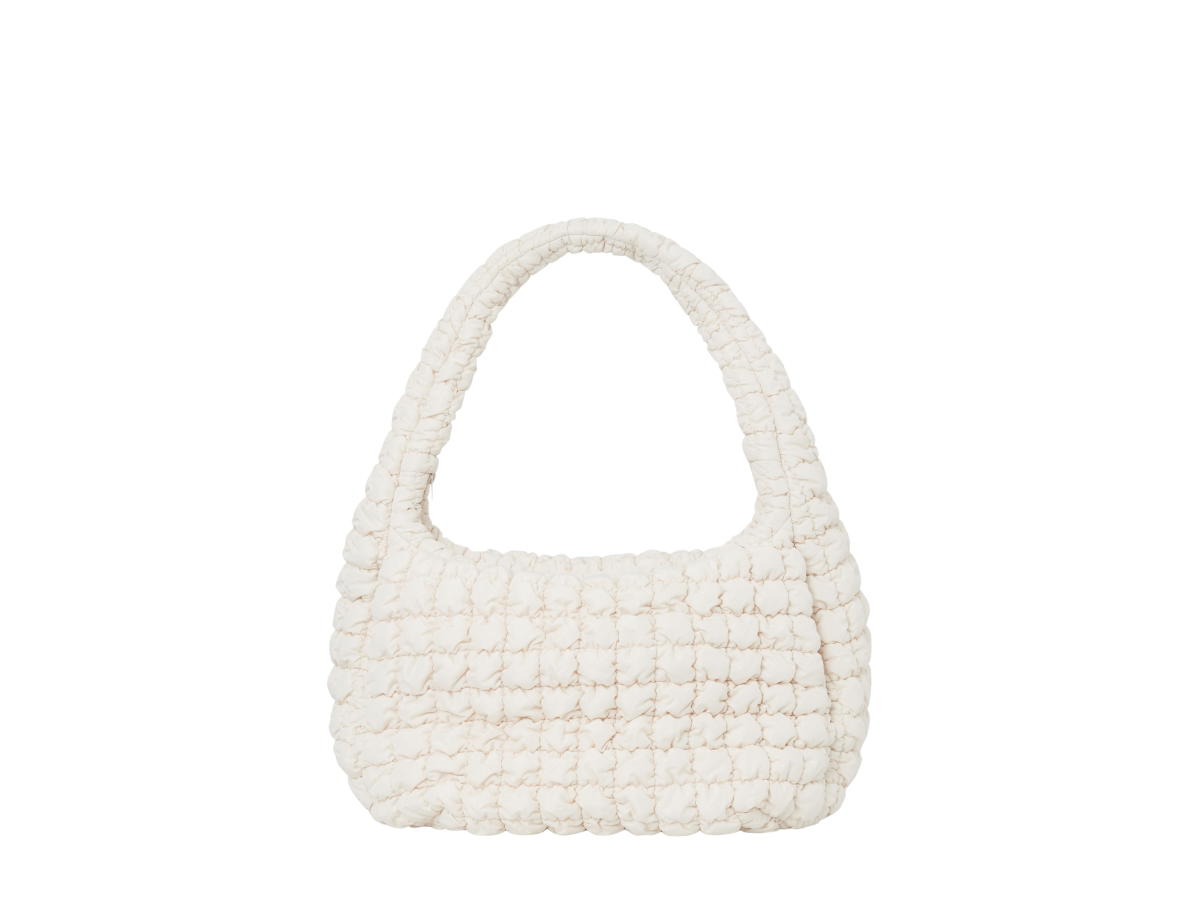 COS COS Oversized Quilted Crossbody Bag Light Beige