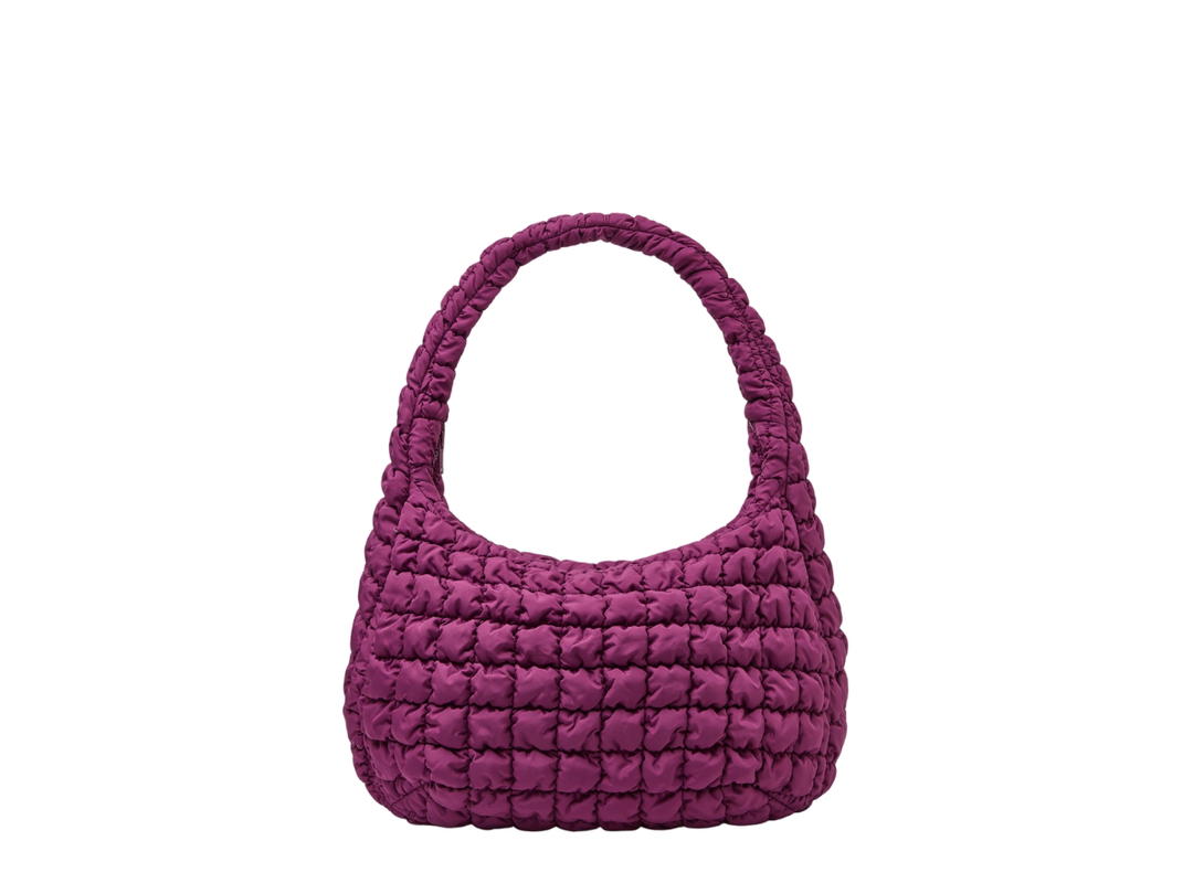 COS COS Oversized Quilted Crossbody Burgundy