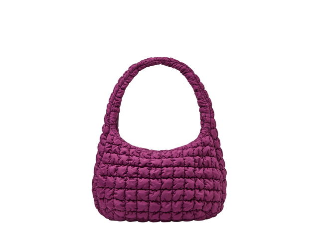 COS COS Oversized Quilted Crossbody Burgundy - view 1